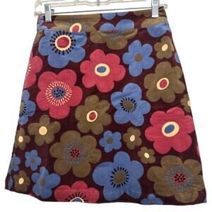 ModCloth NWT’s Princess Highway women’s floral pattern corduroy skirt. Size 8